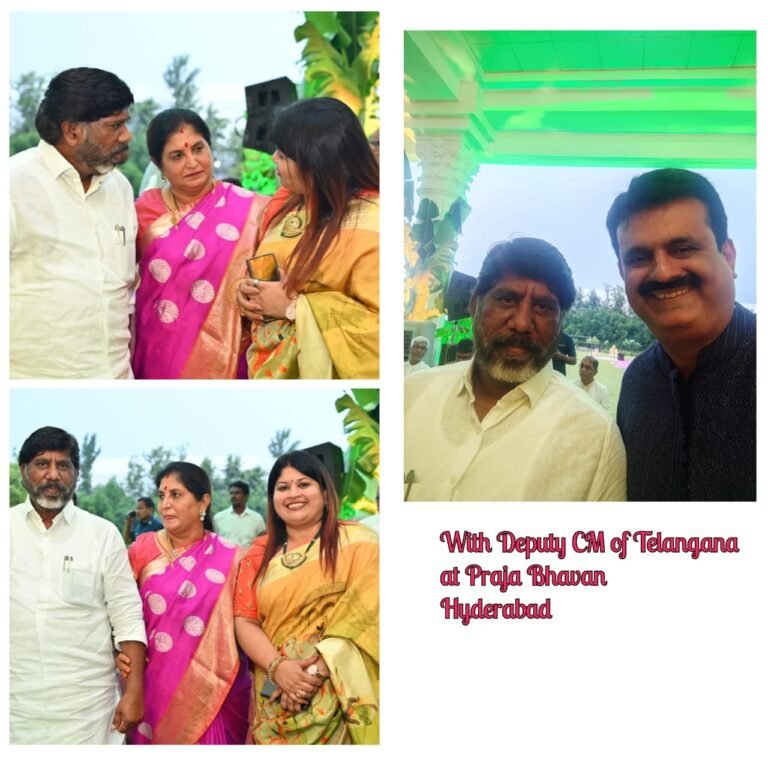 Vikram & Poonam Daga with Deputy CM of Telangana